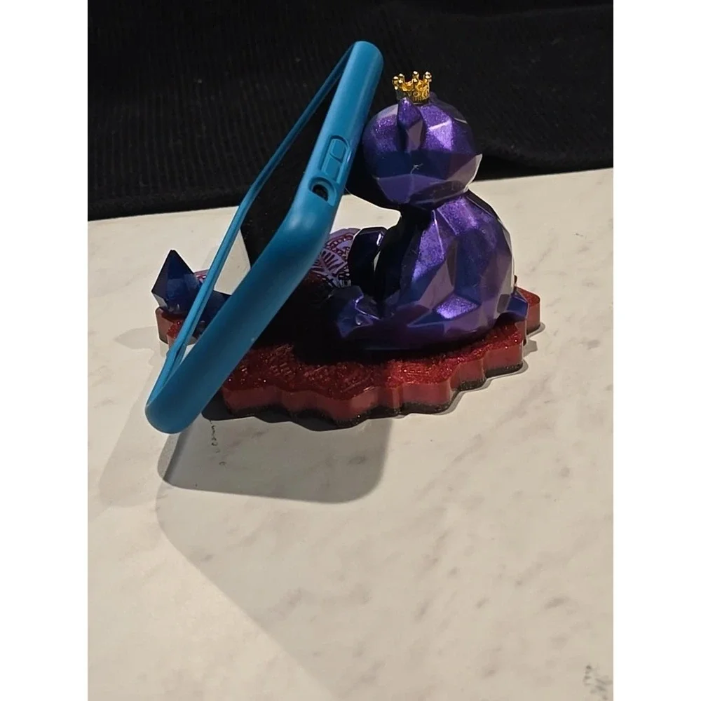 Handmade Resin Cell Phone Holder Purple Red‎ Bear  740